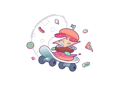 Food delivery 2d character adobe illustrator app cartoon cartoon character character design delivery design graphic design illustration ui vector