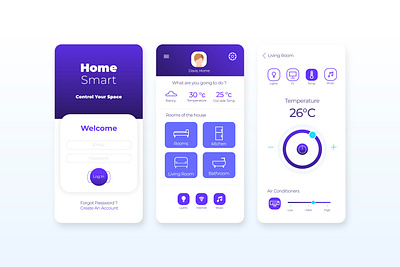 Home Smart Ui Design with adobe xd adobe xd app ui design smart home app ui design ui design