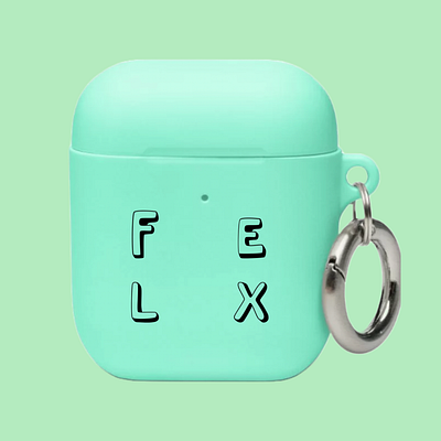 Flex Green AirPods Case graphic design photoshop typography