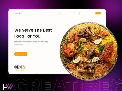 Restaurant Landing Page UI Design branding design figma food foodie foodlover foodporn illustration logo restaurant uiux webdesign