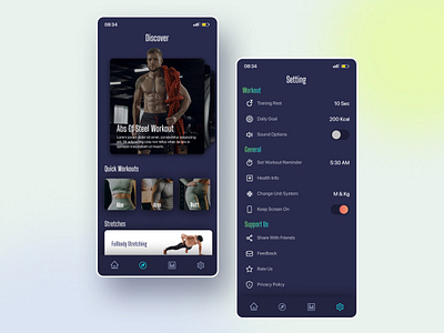 Pa-Fitness illustration ui ux web design