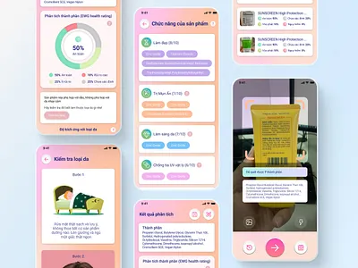 Scan Cosmetic Ingredient app ui ux