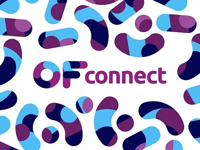 OF connect branding branding logo monogram of connect pattern