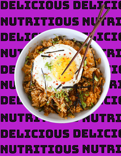 Kimchi Fried Rice Insta Post Mockup graphic design photoshop typography