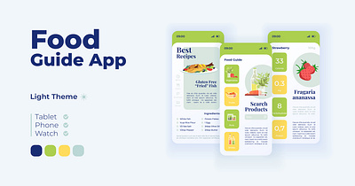 Food Guide App Ui Design adobe xd ap ui design app ui design branding food guid app graphic design