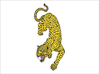 Leopard 70s design graphic design illustration leopard