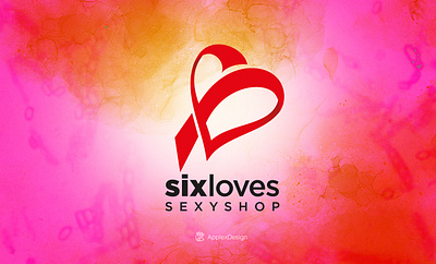 SixLoves branding design graphic design heart illustration logo logos love loves number sexy sexyshop shop six vector