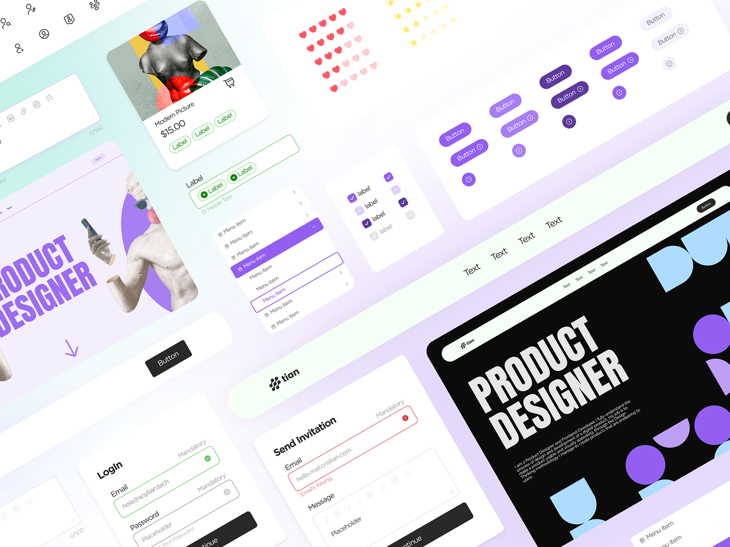 Freebies Design System samples by FigmaUI4Free on Dribbble