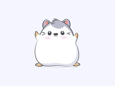 cute hamster chibi hamster cute cute animal grey hamster hamster drawing hamster logo hamster mascot kawaii hamster pet
