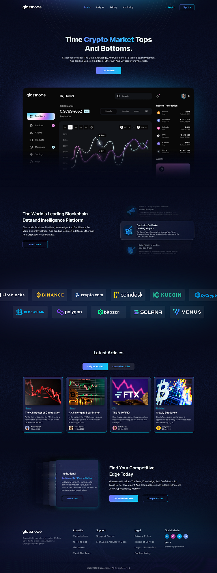 crypto website redesign