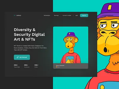 NFT Website | NFT WORLD crypto website design nft nft website nft website design ui ux uxdesign uxui webdesign website