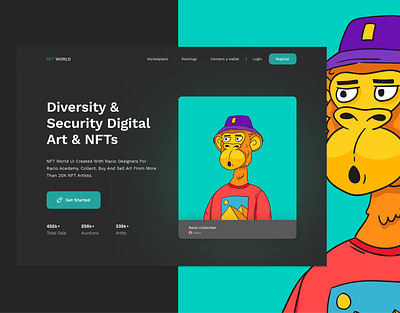 NFT Website | NFT WORLD crypto website design nft nft website nft website design ui ux uxdesign uxui webdesign website