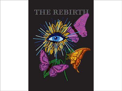 The Rebirth 70s butterflies design graphic design illustration