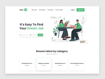 Job Finding Website carrier hire website hiring website job finder job finding job portal job searcing landing page recruiting ui design ux design website design