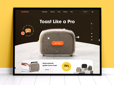 Smart Toaster - Product Landing Page design home home page homepage landing landing page landingpage site uidesign uiux userinterface uxui web design web page web site webdesign webpage website