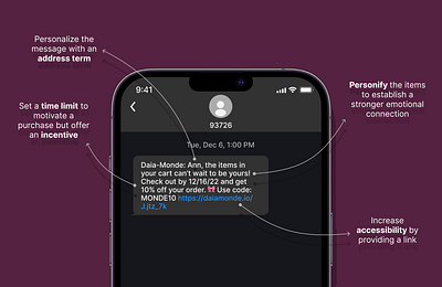 Online Store SMS branding conversation design design product