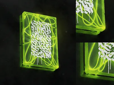 Coexistence 3D 3d abstract blender calligraphy cgi chaos experimental gothic illustration lettering neon order rap render typography