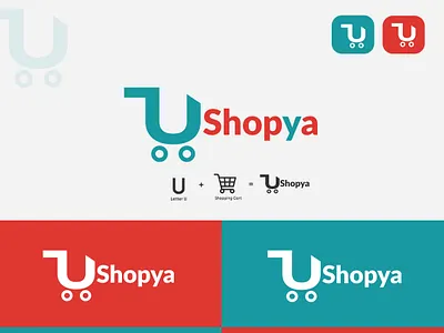 UShopya Logo brand branding design graphic design illustration logo vector