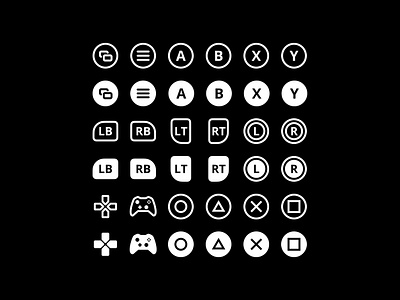 Video Game Controller Icons icon ui ux video games