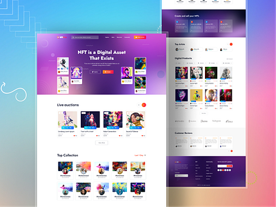 NFT Marketplace Website Figma Template nft nft marketplace nft website