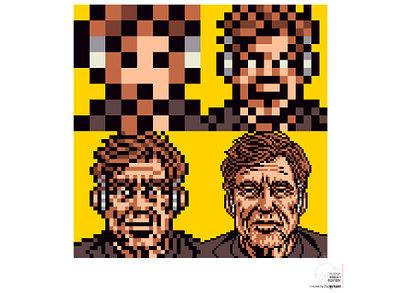 NeoPop Robert Redford 80s 90s design graphic design illustration logo nft photoshop pixel ui