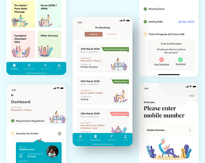 Day care services application day care product designing ui design user experience visual design