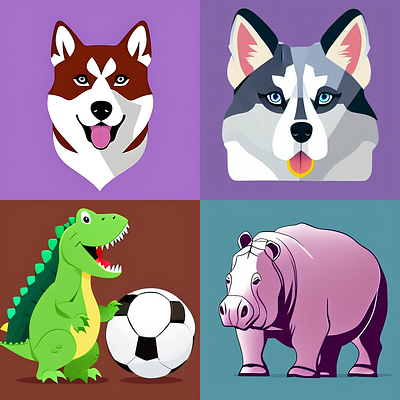 vector art - animal branding design flat illustration flat vector illustration logo ui ux vector vector art