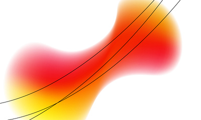 vector abstract gradient fluid red and yellow, white background dynamic template