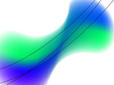 vector abstract gradient fluid blue and green light ui