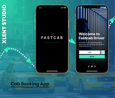 Cab Booking App Design design graphic design illustration logo ui uiux ux vector