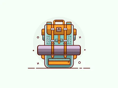 Backpack Design branding clean design graphic design illustration logo vector