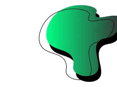 abstract background white with fluid green object colorful ui