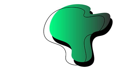 abstract background white with fluid green object colorful ui