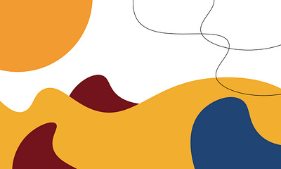 abstract background with wavy yellow, blue, red colors banner ui