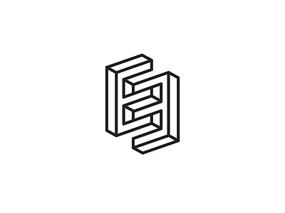 E3 / 3E - Icon Vector Design / Optical Illusion 3d art design geometric icon illusion illustration isometric logo mark metric monogram opticalillusion plains shape symbol type ui ux vector