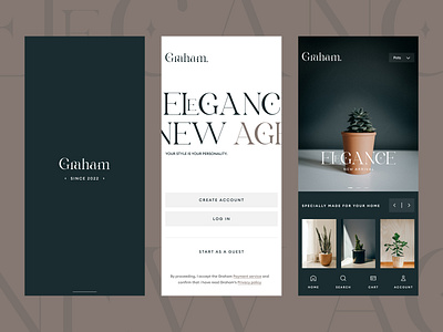 Graham E-commerce App app design clean decor delivery ecommerce home decor ios mobile mobile app ui nature plants app popular shot pots pots shop ui ui design uiux ux