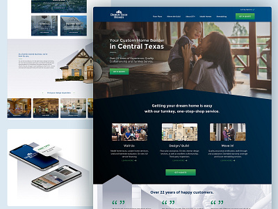 Custom home builder website digital design ui web design website