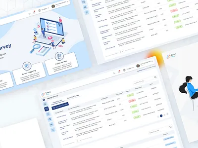 'Survey Plus' Survey Making Web Portal admin panel design graphic design landing page design responsive design survey survey platform ui ux web portal design web site