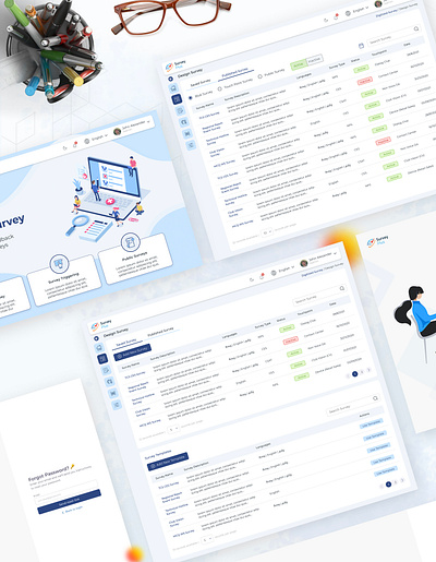 'Survey Plus' Survey Making Web Portal admin panel design graphic design landing page design responsive design survey survey platform ui ux web portal design web site