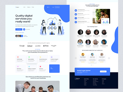Digital Agency Landing page agency digital digital agency digital agency website full landing page header landing page ui uidesign uiux web web design webdesign website