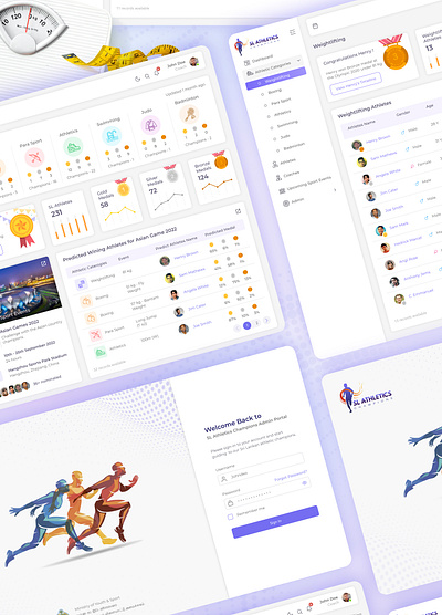 Sri Lankan Athletes Managing Admin Panel admin panel athletes athletics design graphic design illustration interface design sports uiux web app web design