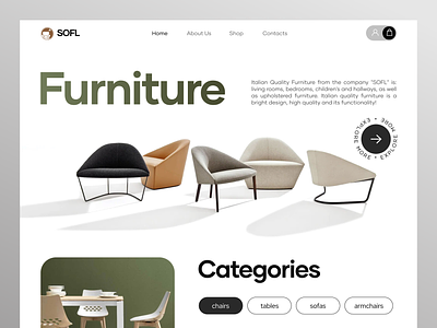 Sofl - Furniture Website armchair chair decor e-commerce furniture ikea interior sofa web web design website