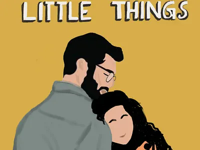 Little Things character couple design illustration procreate