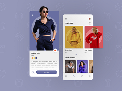 Exploration - Fashion Ecommerce Mobile App app design mobile mobile app ui ui design uiux uiux design ux