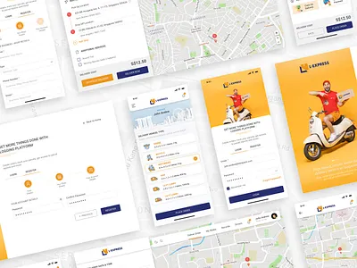 L-Express Parcel Delivery Management Service Web App admin portal design game design interface design mobile app responsive design ui ui design ux vector web app website