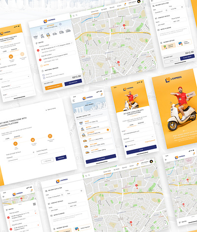 L-Express Parcel Delivery Management Service Web App admin portal design game design interface design mobile app responsive design ui ui design ux vector web app website