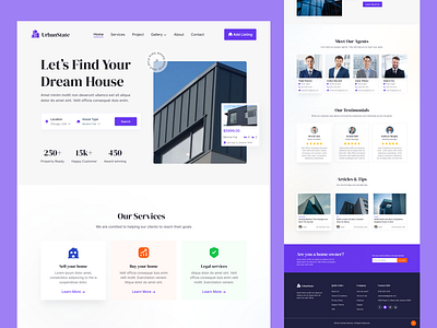 Real Estate Website Design apartement clean ui home page landing page landing page design popular website property website real estate real estate agency real estate ui real estate web srsoumik trendy website web design web ui website