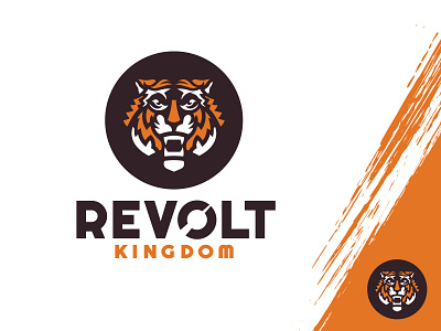 Revolt Kingdom animal beast big cat logo logo logo design logo designer mascot tiger logo revolt riot tiger tiger logo tiger logo concept tiger retro
