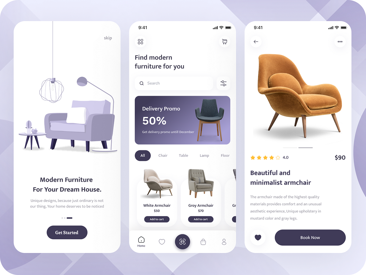 Mobile app Furniture app by Implies Solution on Dribbble