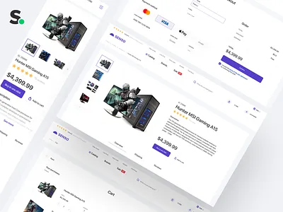 eCommerce website design cart clean design e commerce ecommerce games marketplace modern product shop ui